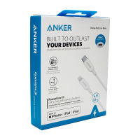 สาย USB-C Anker PowerLine III พร้อมสายสำหรับ iPhone การชาร์จความเร็วสูงที่ได้รับการรับรองสายเชื่อมไฟ-MFi