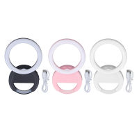 คลิปบน Selfie Ring Light 3อุณหภูมิสี180องศาการหมุน3สี Selfie Ring Light ให้แสงอ่อนสำหรับแล็ปท็อป