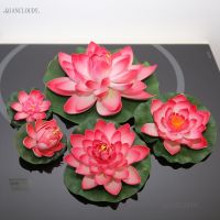 【YD】 Artificial Dark pink Ponds Leaves flowers Floating Pool home garden Wedding party decoratioD24