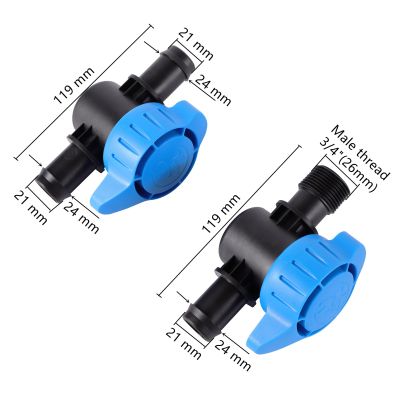 ；【‘； Irrigation System DN25 Pipe Valve Plastic Water Pipe Quick Valve PE Tube 3-Way Fast Connection Pvc Ball Valves Accessories 1Pcs