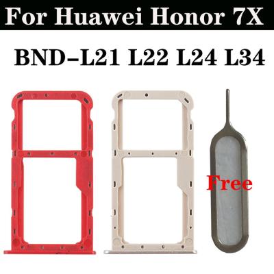 Shyueda 100% ใหม่สําหรับ Huawei Honor 7X BND-L21 BND-L22 BND-L24 BND-L34 SIM Tray SD Card Tray Slot