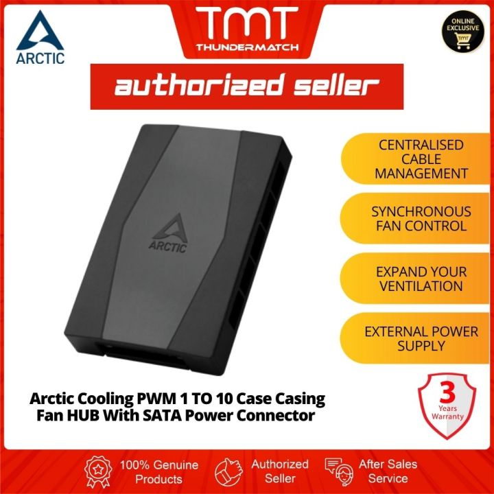 TMT Arctic Cooling PWM 1 TO 10 Case Casing Fan HUB With SATA Power ...