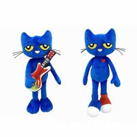 1-2ชิ้นตุ๊กตาผ้ากำมะหยี่ Pete The Cat พิซซ่าปาร์ตี้กำมะหยี่สีฟ้าแมวยัดนุ่นนุ่มนุ่มพิเศษของเล่นสัตว์แมวคิตตี้