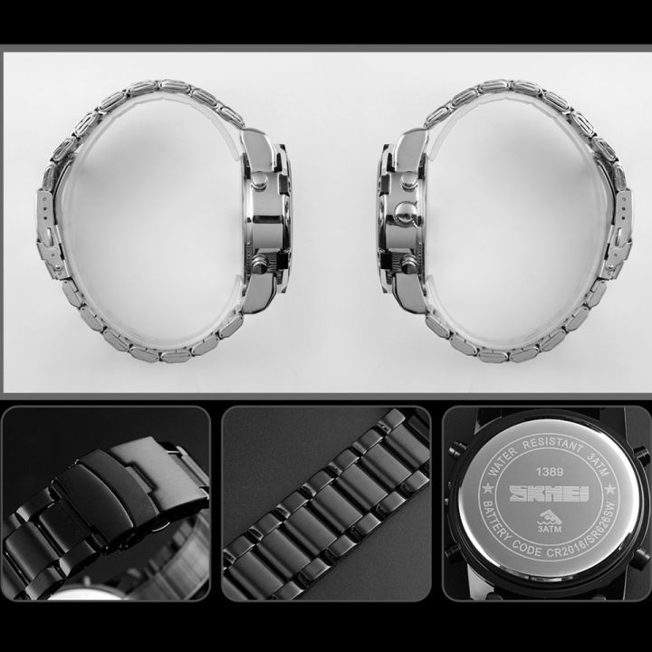 พร้อมส่ง-แบรนด์-skmei-1389-เอสเคมี่-นาฬิกา-นาฬิกาข้อมือ-นาฬิกาผช-นาฬิกาข้อมือเรียบหรู-นาฬิกาแฟชั่น-ใส่ได้ทั้งผู้ชายผู้หญิง-ควอตซ์-แสดงผล-2-ระบบ-กันน้ำ-มีบริการเก็บเงินปลายทาง