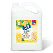 Nước rửa chén Gift Nature Chanh Yuzu & Gừng can 3kg8 Tiết kiệm Siêu khử