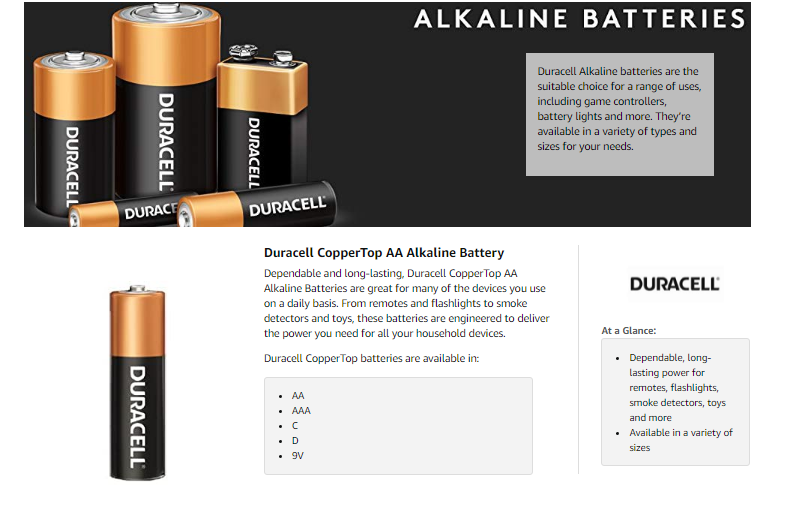all-purpose Double A battery for household and business long lasting CopperTop AA Alkaline Batteries 16 count Duracell 