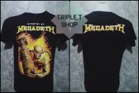 เสื้อยืดคอกลม สกรีนลาย MEGADETH