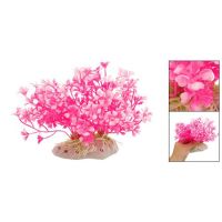 Pink Aquatic Dwarf Flower Plastic Fake Plant Ornamental Foliage for Fish Tank Aquariums Decoration New