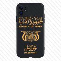 Yemen ซองใส่หนังสือเดินทางแบบมีฝาปิดสำหรับ iPhone 5S 6 6S SE 7 8 XS XR 11 12 13 14 Pro Max Plus Mini