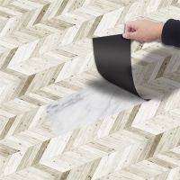 Light Chevron Floor stickers Self-adhesive Waterproof Wear-resistant Floor Sticker For Home Business Floors Wall Decor Wallpaper