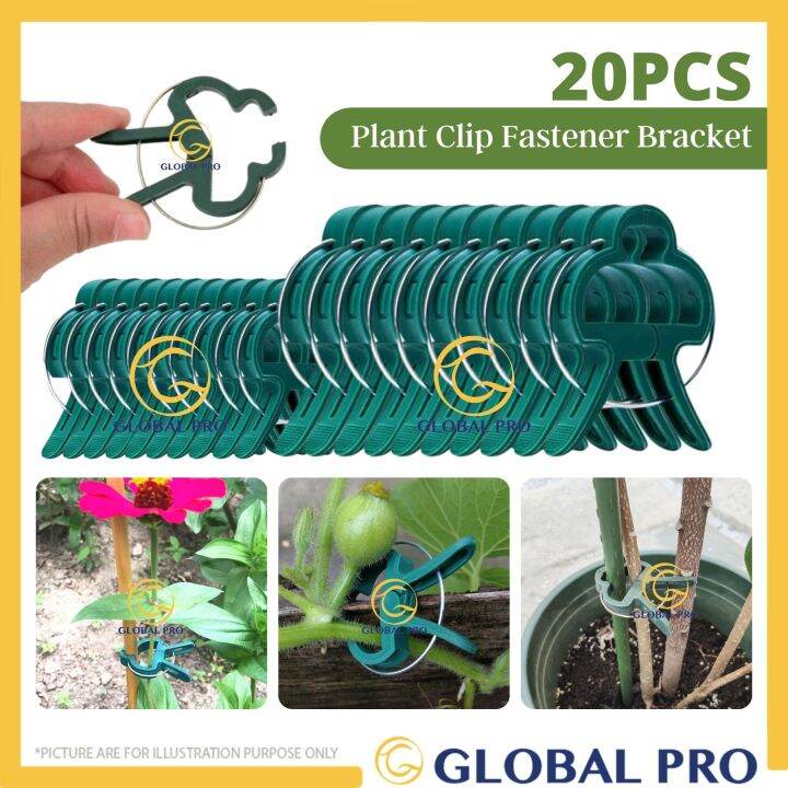 20PCS Gardening Plant Flower Lever Loop Gripper Clips Fastener ...