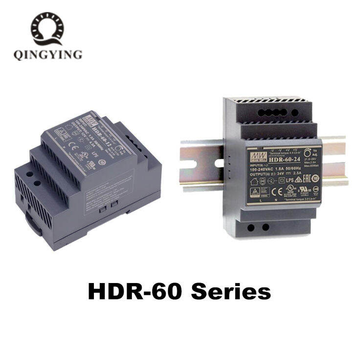 1pcs-5pcs-meanwell-din-rail-power-supply-hdr-serie-hdr-60-12-dc-5v-12v-15v-24v-48v-32w-54w-60w-ultra-slim-step-shape-led-driver