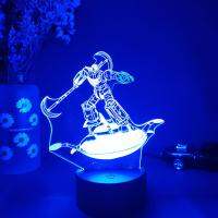 UFO Robot รุ่น Grendizer Figurine 3D Hologram โคมไฟการ์ตูน Night Light LED Sensor ไฟคอมพิวเตอร์เดสก์ท็อปติดตั้งแสง Deco