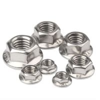 【Customizable】 5-20PCS M4 M5 M6 M8 M10 DIN6923 304สแตนเลสหน้าแปลน Hex Nut Nut