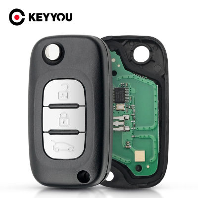 KEYYOU For Renault Scenic III Megane III Fluence 2009-2015 VA2 Blade Fob 23 Buttons PCF7961 Chip 433MHz FSK Flip Remote Key