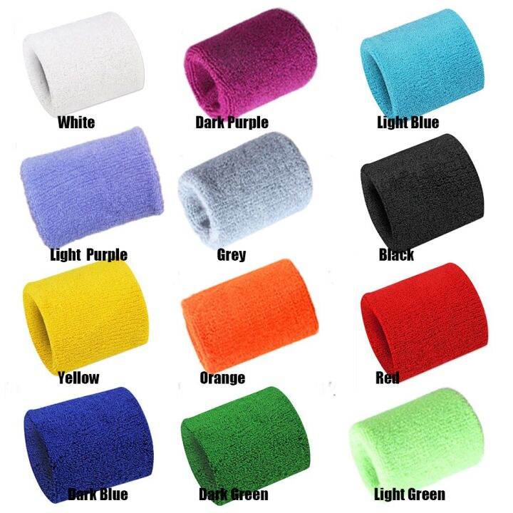 sr2n-1-2pcs-คุณภาพสูง-สีทึบ-วอลเลย์บอล-บาสเก็ตบอล-ยามห่อยาม-กีฬา-sweatband-สายรัดข้อมือผ้าฝ้าย-วงเทนนิสมือ-สายรัดข้อมือยิมเหงื่อ