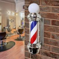 บ้านน่ารัก Barber Pole ไฟ LED หมุน Salon Sign Light พร้อม Ball สำหรับ Indoor Outdoor