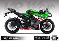 สติ๊กเกอร์ KAWASAKI ZX6R ลาย Racing R