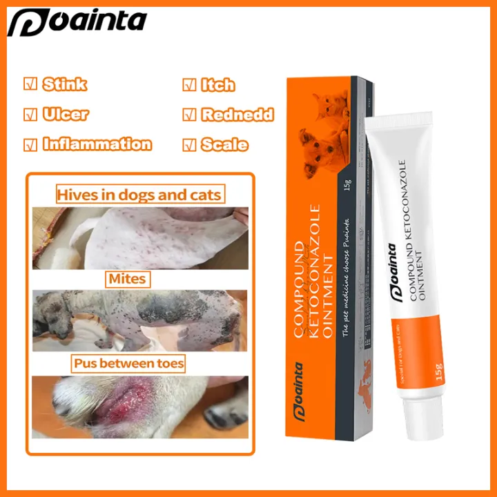 Puainta 1pcs Ringworm in cats and dogs fungal hair loss itching and redness  Dermatitis - Skin Cream for Dog&Cat Scabies 15g/Piece | Lazada PH