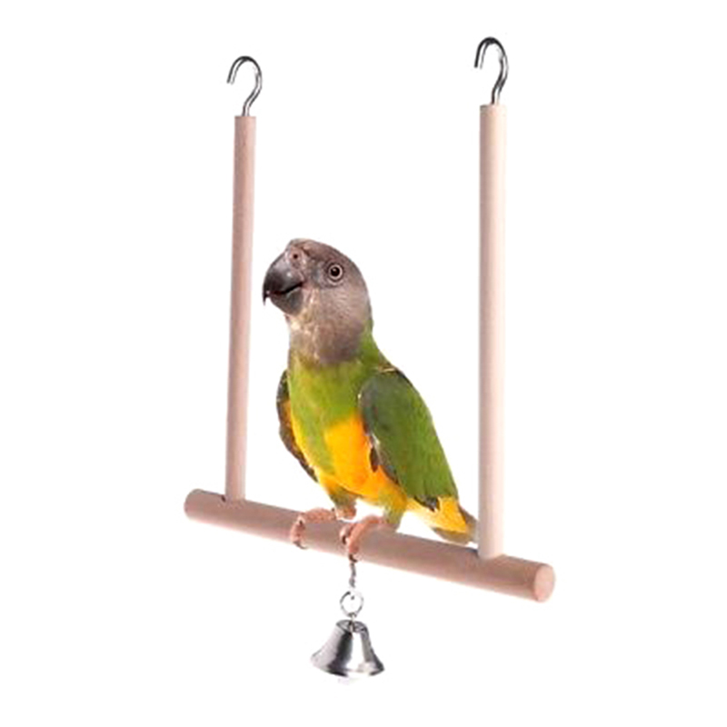 jinetor Natural Wooden Bird Perch U Shape Stand Pet Parrot Foot Grinding Bird Cage Accessories