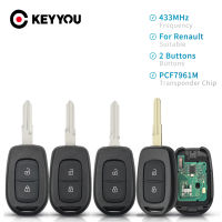 KEYYOU For Renault Remote Car Key 433mhz for Renault Sandero Dacia Logan Lodgy Dokker Duster Trafic Clio4 Master3 PCF7961M Chip