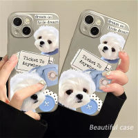 เคสโทรศัพท์ซิลิโคน TPU แบบนิ่ม ลายสุนัขน่ารัก กันกระแทก สําหรับ IPhone 11 14 13 12 Pro XS Max XR X 8 7 6S Plus Mini