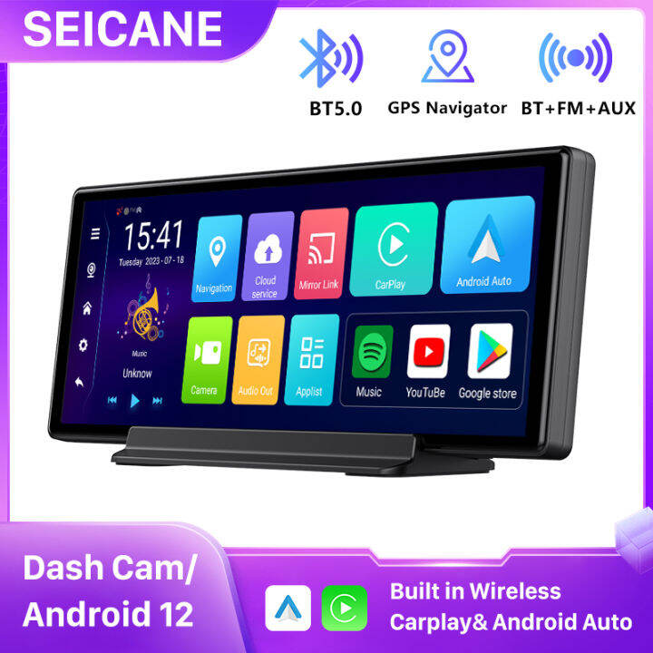 Seicane 10.26 Inch Car Dash Cam Android 12.0 System Carplay Android ...