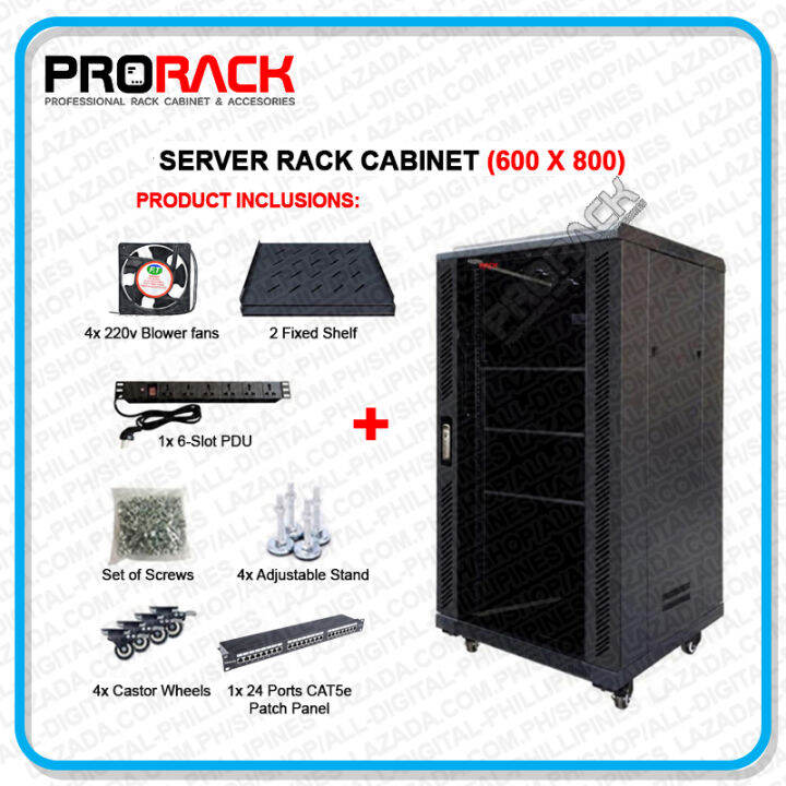 PRORACK 27U (600x1000) Server Rack Cabinet for Longer Depth Branded ...