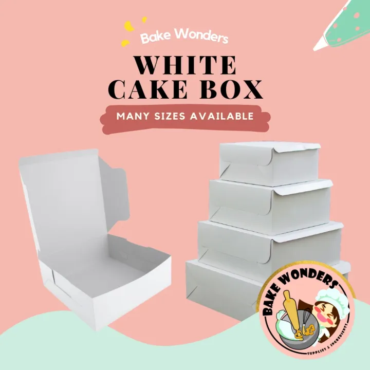 Cake Box White/Paper Cake Box/Kotak Kek Putih/蛋糕盒 | Lazada