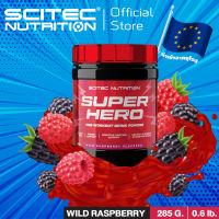 SCITEC NUTRITION Superhero Wild Raspberry 285g Pre workout  พรีเวิร์ค-เอ้าท์ ก่อนออกกำลังกาย (New Package)