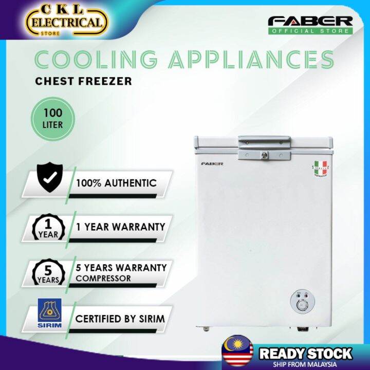 FABER Chest Freezer Fridge 100L FZ FREDDO 115 Fridge peti ais beku
