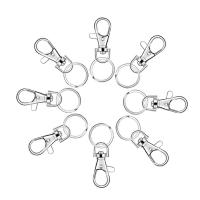 100Pcs Keychain Hooks with Key Rings Keychain Clip Hook with Ring for Lanyard Jewelry Making DIY Crafts Jewelry Drop shipping