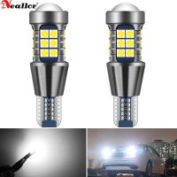 (Premium car)2x โคมไฟสัญญาณ W16W LED T15 921 912หลอดไฟ Super Bright 3030 27SMD T15 Led Canbus สำรองอัตโนมัติไฟสำรองไฟท้าย12V ไดโอด