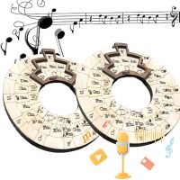 Circle of Fifths Wheel,Wooden Circle of Fifths,Music Chord Wheels,Wooden Melody Tool,Chord Wheel for Decoration