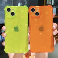 Floveyoo เคสโทรศัพท์รูปหัวใจความรักเลเซอร์โปร่งใสสำหรับ iPhone 12 11 13 Pro Max XR X 7 8 Plus ฝาหลังแบบใสอ่อน13Pro