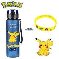 2pcs Pokemon Anime Water Bottle with wristband Pikachu kawaii kids Portable Plastic Water Glass Adult Sports Water Cup Gifts