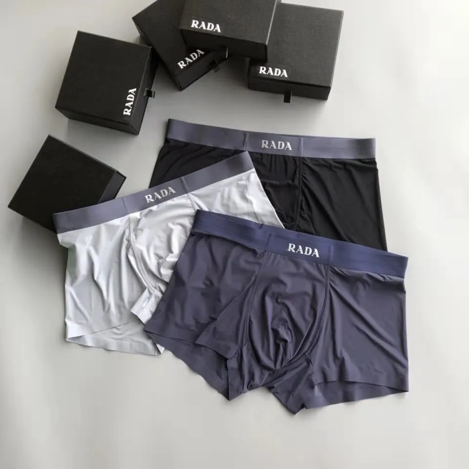 Prada High-end Custom 3-pack Fashion Brand Men's Pure Cotton Ice Silk Modal  Underwear | Lazada