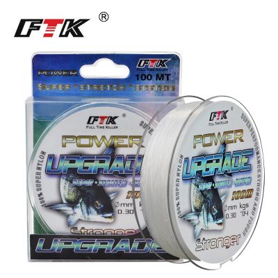 FTK New 100M High Abrasion Resistance Super Nylon Fishing Line 0.14 0.50mm 4.136LB 34.32LB Special Bass Carp Fishing Accessories