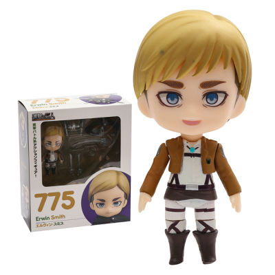 อะนิเมะโจมตีผ่าพิภพไททัน Erwin Smith Q Ver. #775กล่องของเล่นตุ๊กตาขยับแขนขาได้ PVC