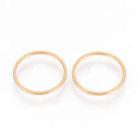 5pc 304 Stainless Steel Linking Ring Ring Golden 16x0.8mm