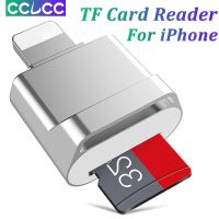 CCLCC Lightning Micro Sd/ เครื่องอ่านบัตร TF,Micro SD SDXC ตัวอ่านหน่วยความจำ,การ์ดใช้ได้อะแดปเตอร์สำหรับตัวอ่าน iPhone 14 13 12 Pro Max 11 Xs 7 8Plus