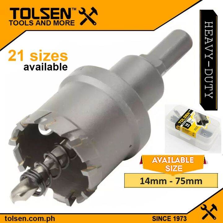 Tolsen TCT Hole Saw (14mm to 75mm) Special Carbide tip 3 Ply Cutters