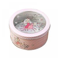 Retro Style Round Tinplate Box Cookies Candy Box Gift Box Tea Can Gift Packaging Storage Box Baby Shower Gift Storage Container Storage Boxes