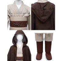 Kids Halloween Costumes Jedi Warrior Cosplay Hooded Cloak Clothing Full Suit Star War Masquerade Party Cosplay Costume