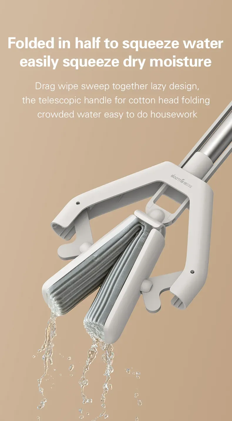 Deerma Cleaning Set Floor Sweeping Three Piece Set Including Broom / Hand Wash Free Mop / Glas