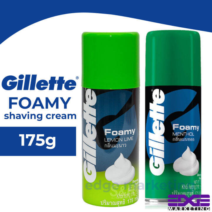 [ EDGE ] Gillette Foamy Shaving Cream 50 / 175G | Lazada PH