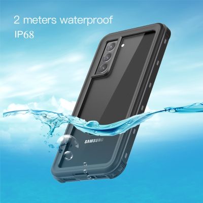 「Enjoy electronic」 IP68 360 Full Cover For Samsung Galaxy S20 S21 Note 20 Plus Ultra Waterproof Case Luxury Underwater Dust proof Diving Coque
