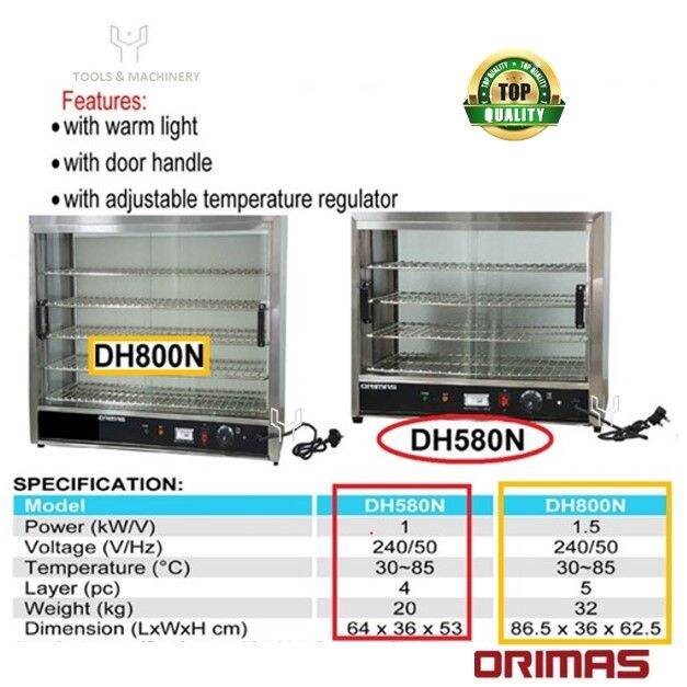 TH ORIMAS Food Display Warmer Food Display Showcase Commercial Use Food
