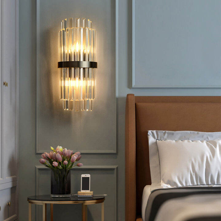 art-deco-modern-stainless-steel-crystal-black-gold-led-wall-lamp-wall-light-wall-sconce-for-bedroom-corridor