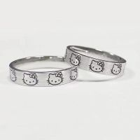 Sanrio Hello Kitty Kawaii Cute Sweet Couple Ring Cinnamoroll My Melody Kuromi Kirby Anime Cartoon Adjustable Ring Birthday Gifts